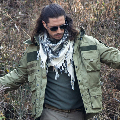 FREE SOLDIER Scarf Military Shemagh Tactical Desert Keffiyeh Head Neck Scarf Arab Wrap with Tassel 43x43 inches