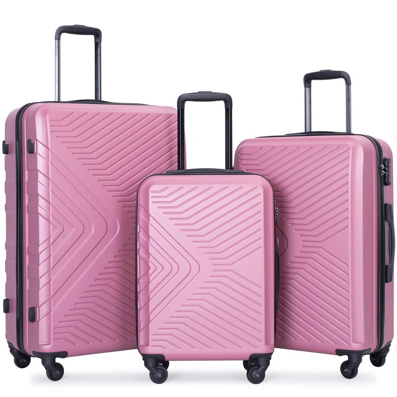 3 Piece Hardshell Luggage Set - Lightweight, TSA Locks,  and Spinner Wheels