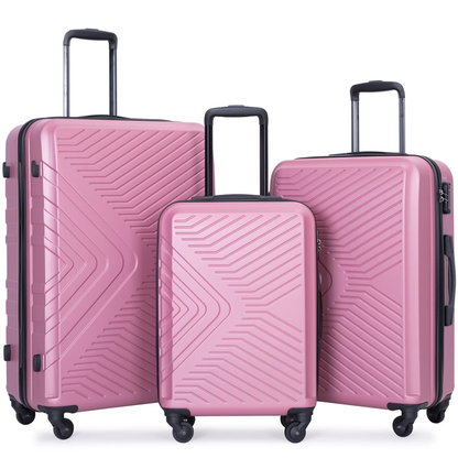 3 Piece Hardshell Luggage Set - Lightweight, TSA Locks,  and Spinner Wheels