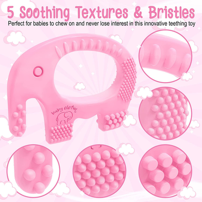 Teether Easy to Hold BPA Free Silicone Elephant 