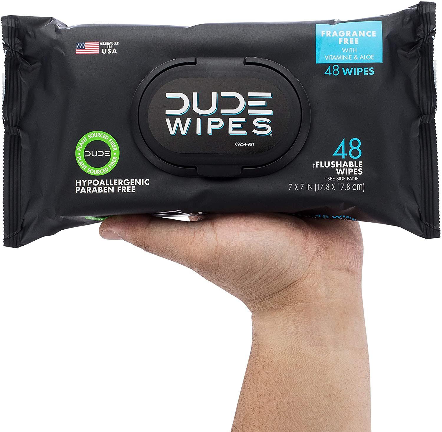 DUDE Wipes Flushable Wipes Dispenser, 48 Count (Pack of 1)