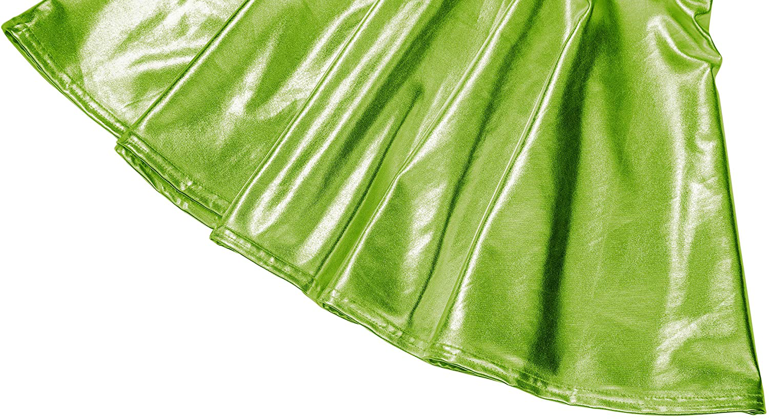 Urban CoCo Women's Shiny Flared Pleated Mini Skater Skirt