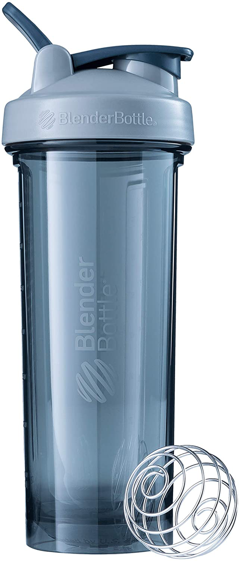 BlenderBottle Shaker Bottle Pro Series Perfect for Protein Shakes and Pre Workout, 24-Ounce, Black