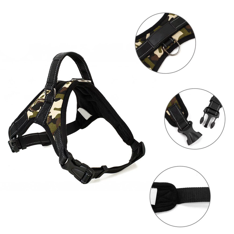  Adjustable No Pull Dog Harness for Large Dog with Belt Buckle