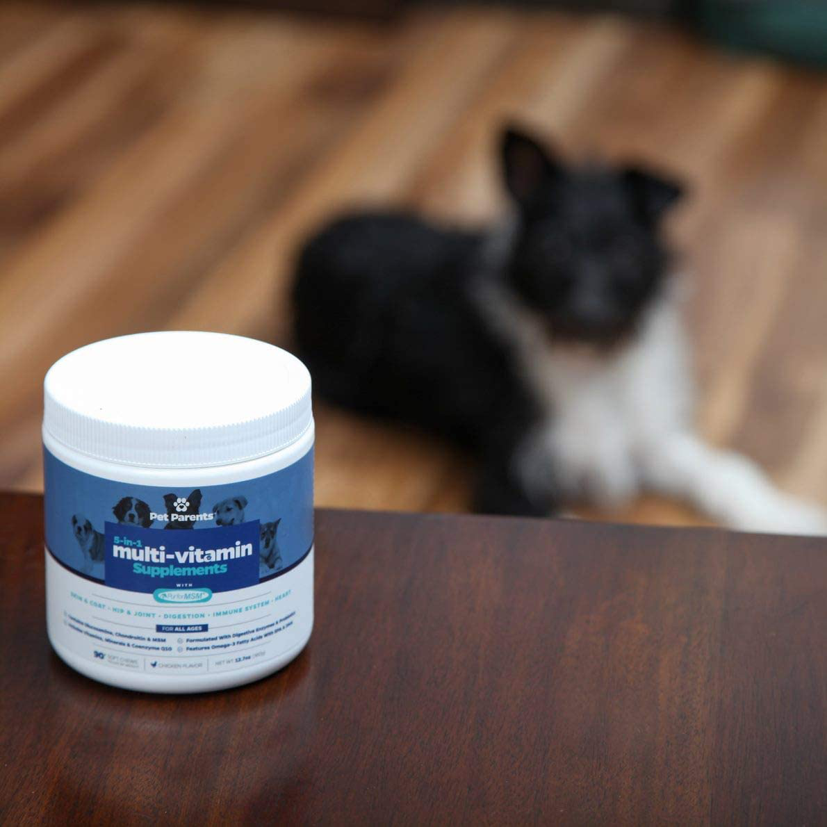 Pet Parents USA Dog Multivitamin 4g 90c- Omega 3 For Dogs + Glucosamine for Dogs + Dog Probiotics + MSM for Dogs, Multivitamin for Dogs, Dog Vitamins + Dog Immunity, Vitamins For Dogs & Puppy Vitamins