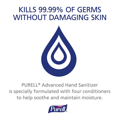 PURELL SINGLES Advanced Hand Sanitizer Gel, Fragrance Free, 125 Count Single-Use Travel Size Packets - 9620-12-125EC