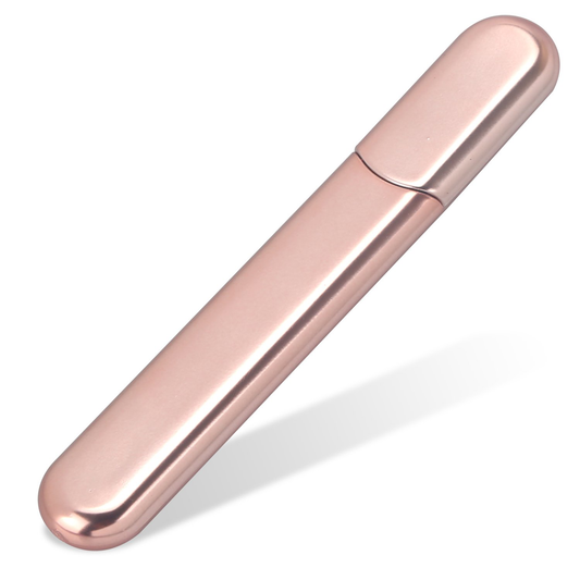 Premium Glass Nail File With Case, Crystal Diamond Salon Best Beauty Nail Buffer