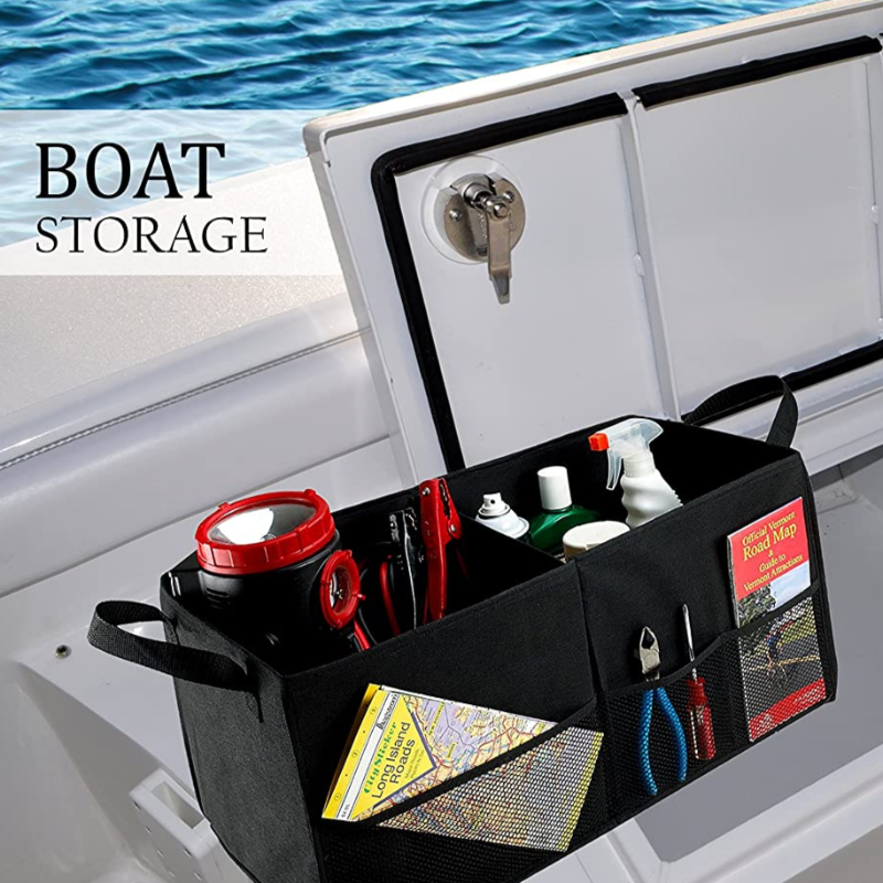 Fold Away Car Trunk Organizer, Black - 22" x 10" x 11"