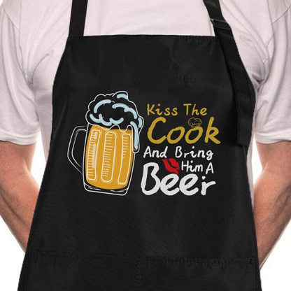 Funny Black Chef Aprons - Adjustable with Pockets
