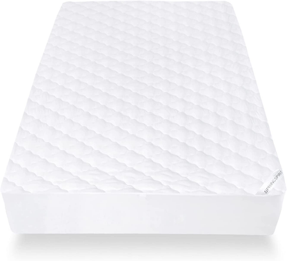 SPRINGSPIRIT King Size Waterproof Mattress Pad, Waterproof Mattress Pad Cover with Elastic Extra Long Skirt up to 18"- Ultra Soft Breathable Mattress Protector