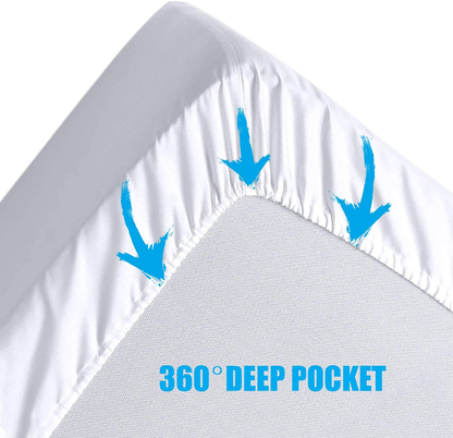 LDC California King Mattress Protector with 16-Inch Deep Pocket, Comfortable, Breathable, Easy to Put on, The Stretchable Quilted Fitted Mattress Pad