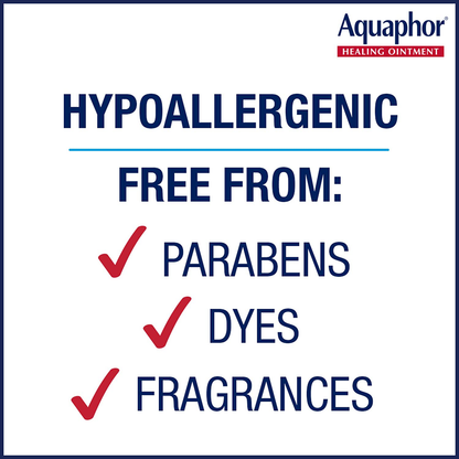 Aquaphor Healing Ointment Moisturizing Skin Protectant for Dry Cracked Hands Heels and Elbows Use After Hand Washing Oz Jar, bA, Fragrance Free, 14 Ounce