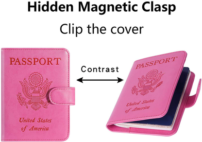 Passport Holder Cover Wallet RFID Blocking Leather Card Case Travel Accessories for Women Men