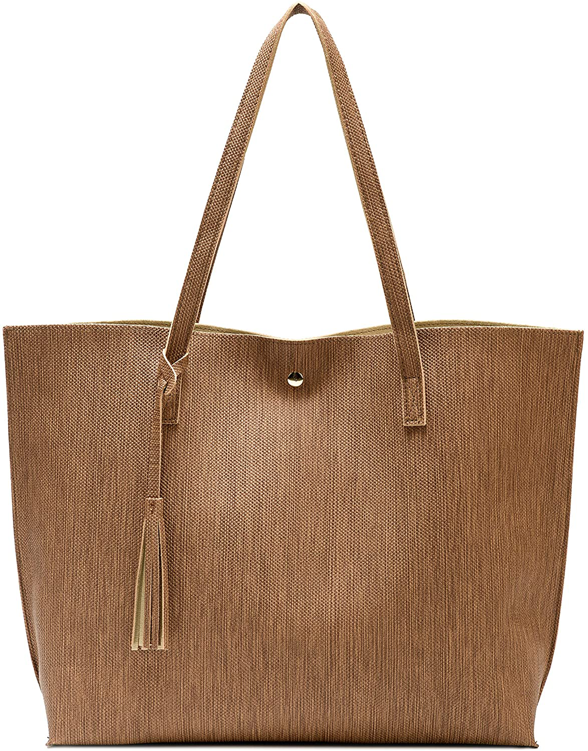 Women's Tote Bags Top Handle Satchel Handbags Faux Leather Tassel Shoulder Purse