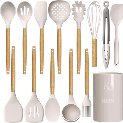 14 Piece Silicone Cooking Utensils Kitchen Utensil Set