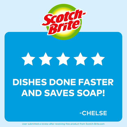 Scotch-Brite Advanced Soap Control Dishwand Brush, Easy On Hands, Antimicrobial, Long Lasting and Reusable