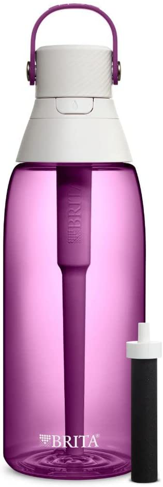Brita Plastic Water Filter Bottle, Blush, 36 Ounce, 1 Count