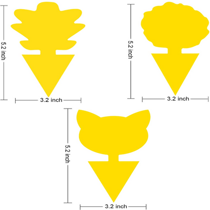 Multi Pack Yellow Fruit Fly Trap, 5 x 3 Inches Sticky Fungus Gnat Killer for Flying Plant Insect, Fungus Gnats, Whiteflies