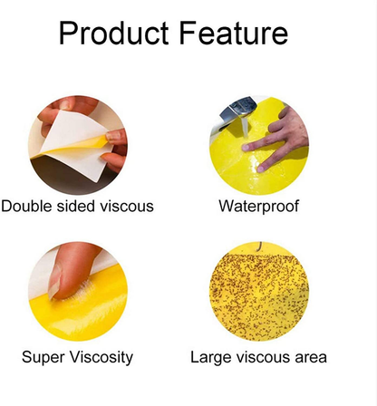 20 Pack Dual-Sided Yellow Sticky Traps for Flying Plant Insect Like Fungus Gnats, Aphids, Whiteflies, Leafminers