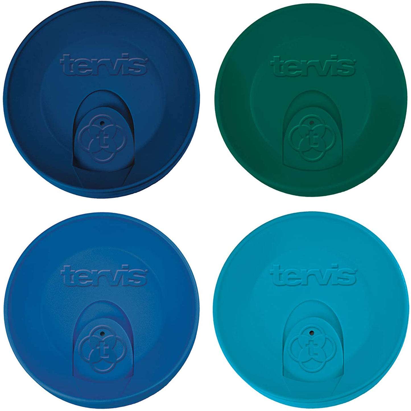 Tervis Travel Lid Insulated Tumbler, Fits 16oz, Assorted Navy Green Blue Turquoise