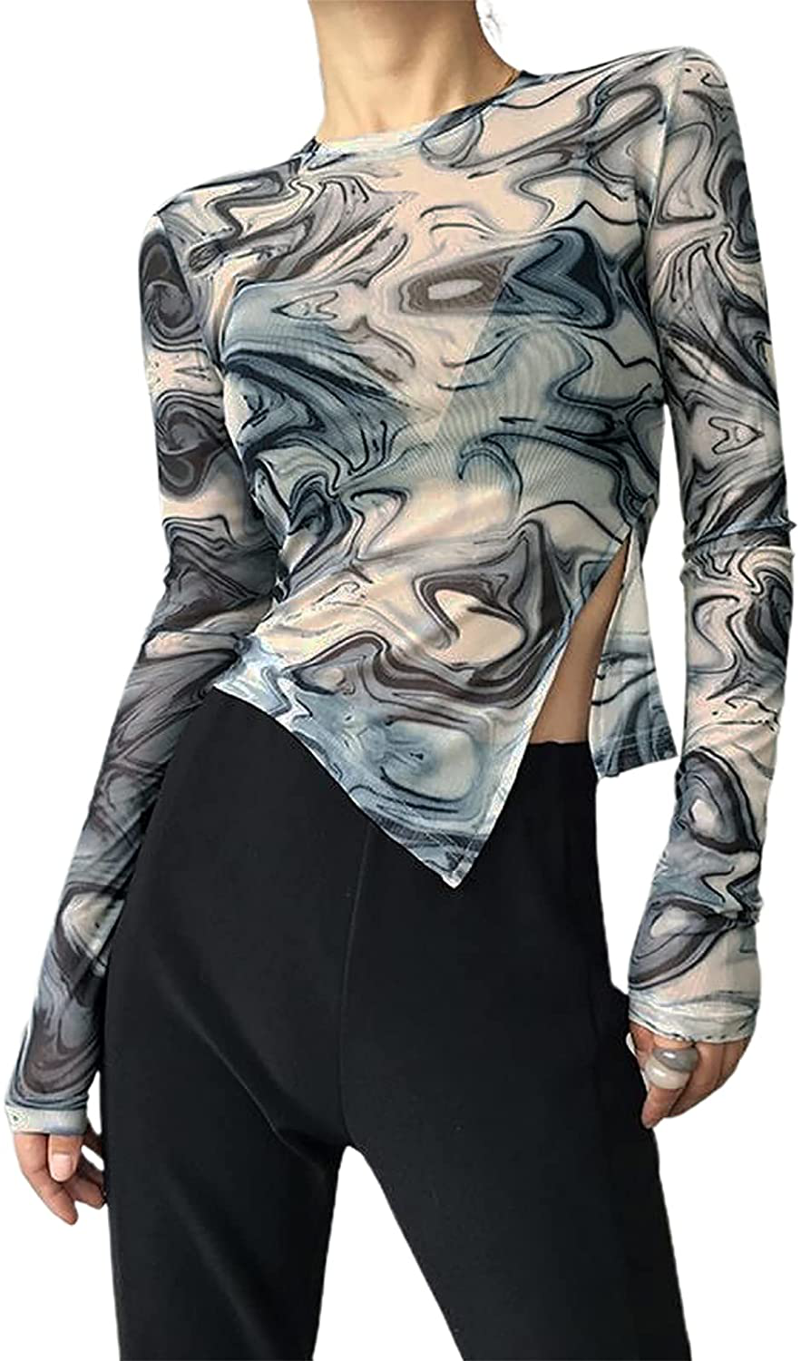 Women's Graphic Print Crop Top Vintage Punk Portrait Shirts Summer Slim Short Sleeve T Shirt Tops Y2k Fashion Clothes