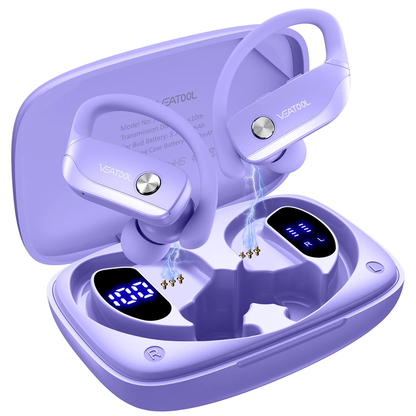  LED Display Over-Ear Wireless Earbuds Bluetooth Headphones 48Hrs Play Back with Built-In Mic