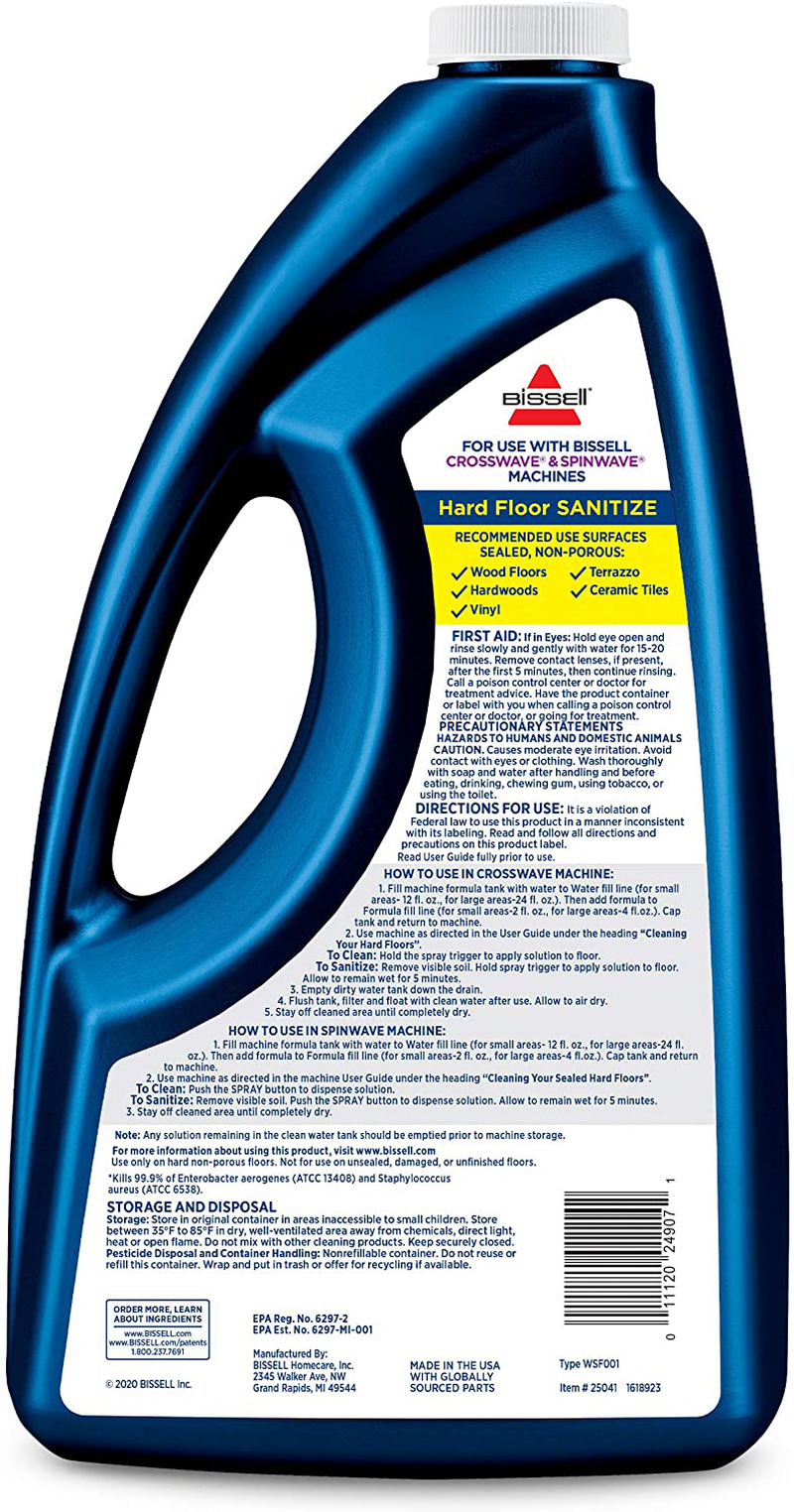 Bissell Hard Floor Sanitize Formula, 80 oz, 2504L, 80 Ounce