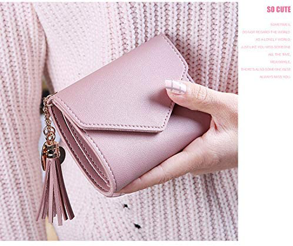Small Wallet for Women，Ultra Slim Pu Leather Credit Card Holder Clutch Wallets for Women