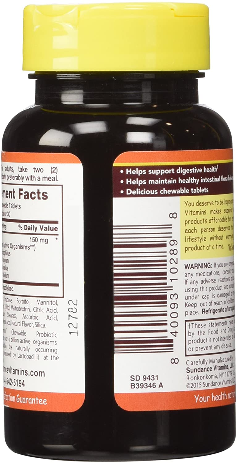 Sundance Chewable Probiotic, 60 Count