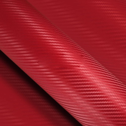 Silence Shopping 3D Carbon Fiber Vinyl Car DIY Wrap Sheet Roll Film Sticker Decal Red or Black