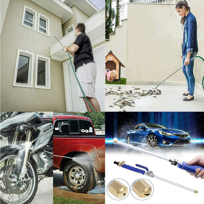 2 in 1 High Pressure Hydro Jet Wand, Extendable Garden Sprayer
