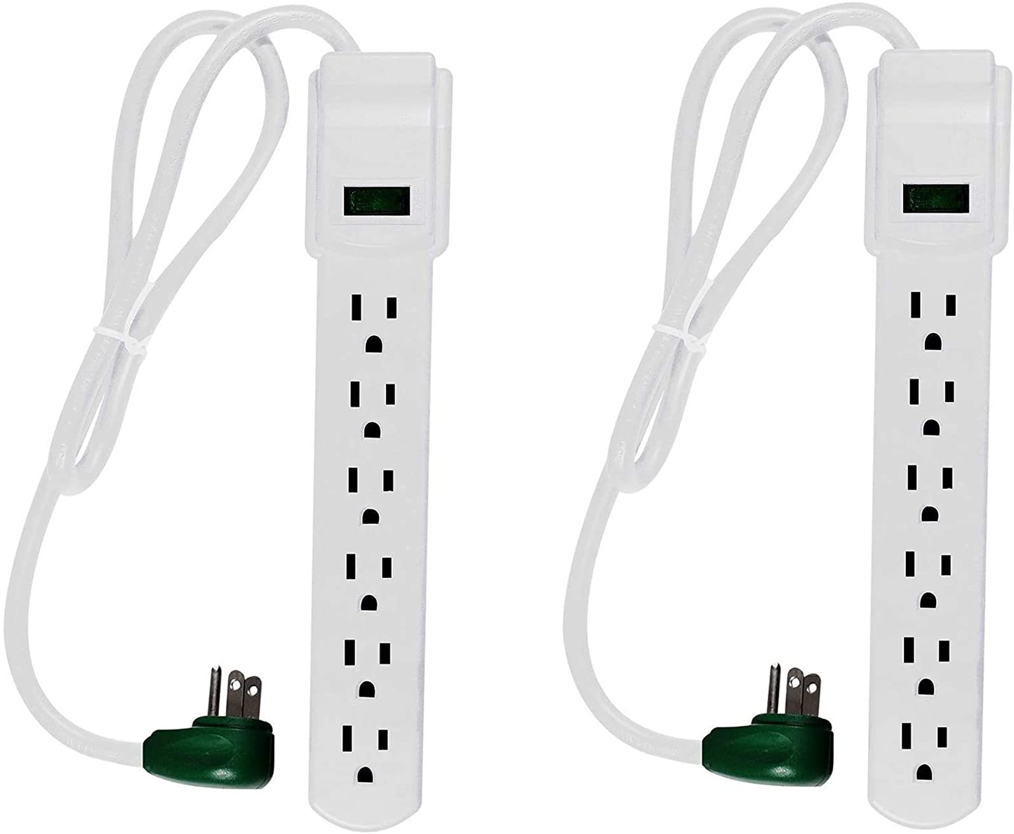 GoGreen Power GG-16103MS 6 Outlet Surge Protector w/ 2.5' Cord