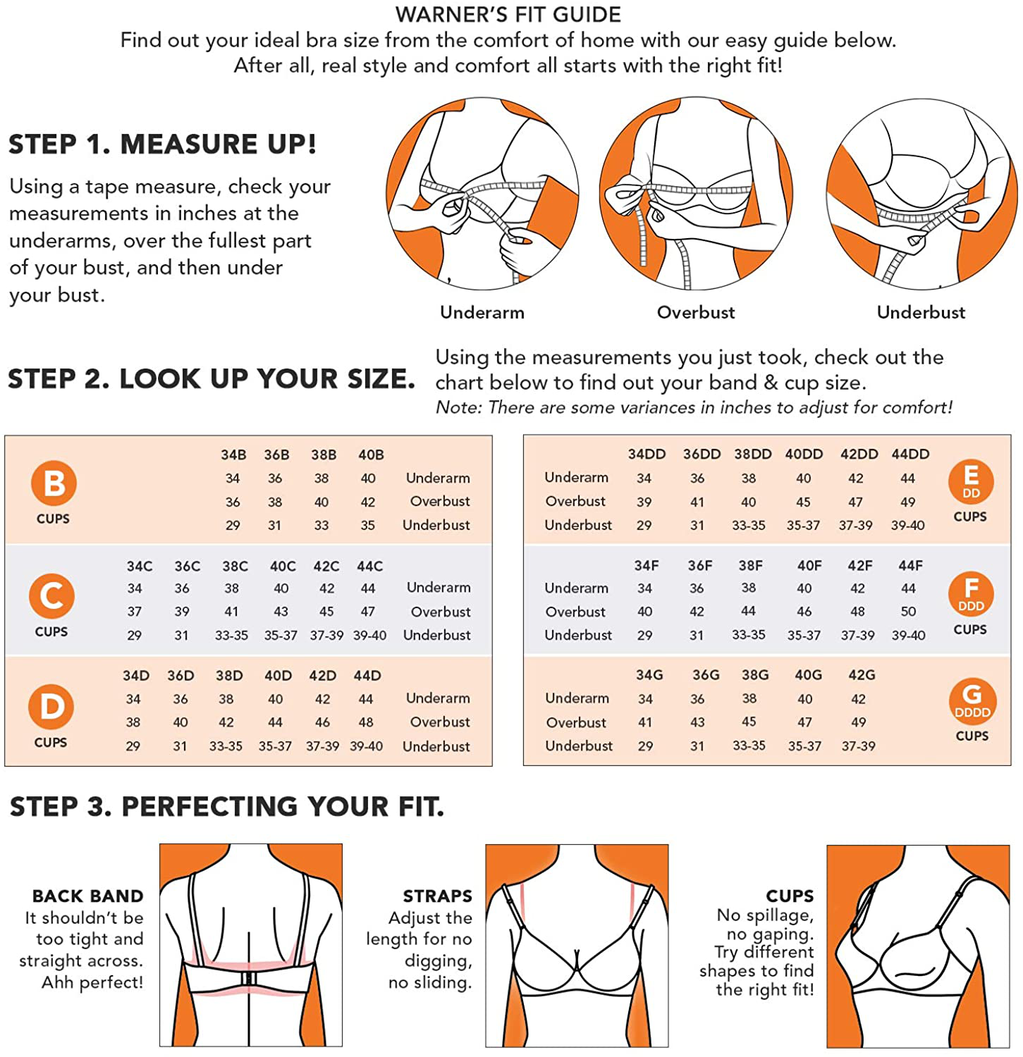 Warner's Women's No Side Effects Full Coverage Underwire Bra