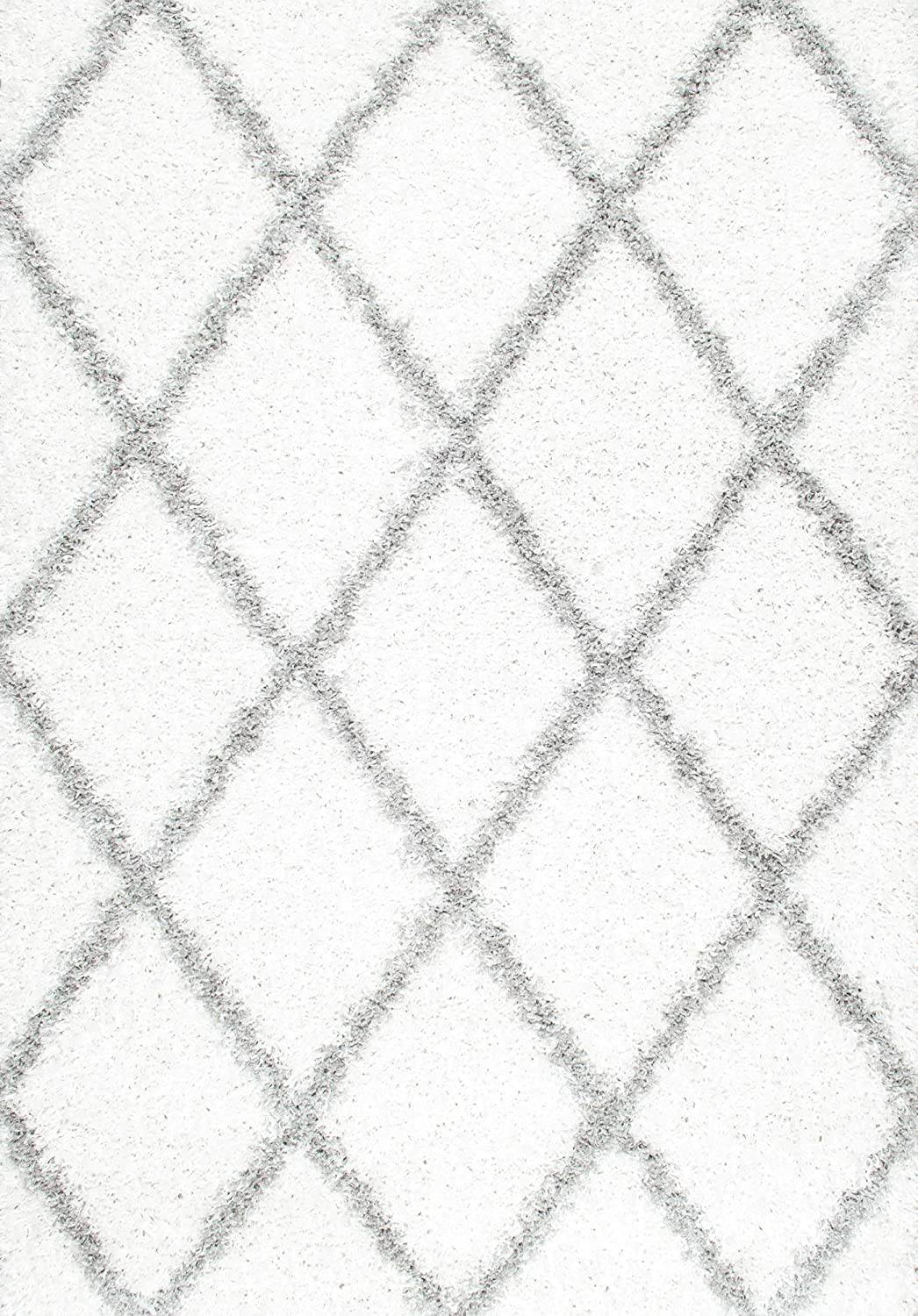 nuLOOM Tess Cozy Soft & Plush Modern Runner Rug, 2' 6" x 6', White