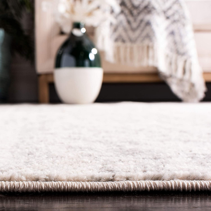 Safavieh Madison Collection MAD603F Oriental Snowflake Medallion Distressed Non-Shedding Living Room Bedroom Area Rug, 5'3" x 5'3" Square, Grey / Ivory
