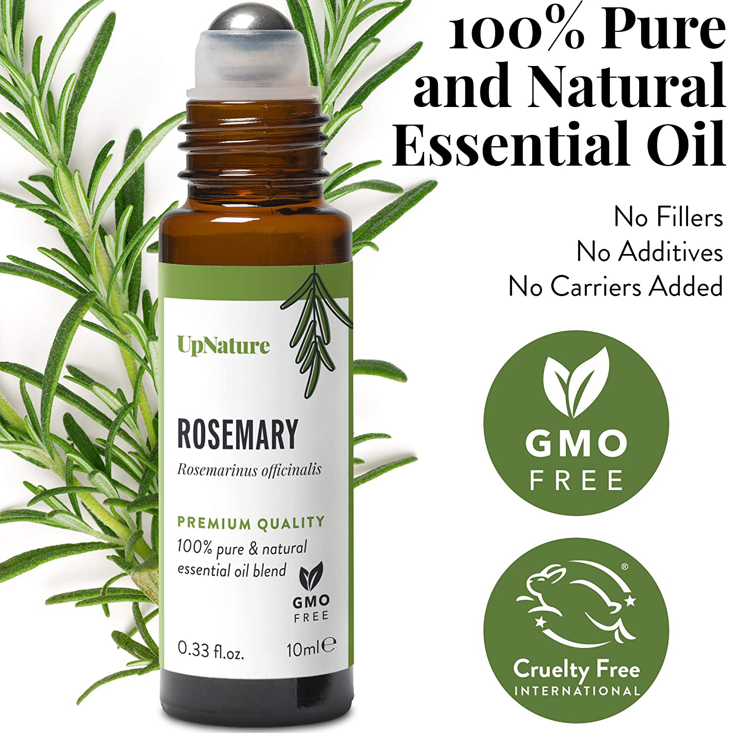 Lavender Essential Oil Roll On by UpNature - Calming Essential Oils for Sleep, Stress Relief, Anxiety & Relaxation - Pure Lavender Essential Oils for Skin & Hair Growth - No Diffuser Needed!