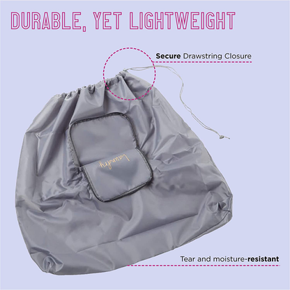 Miamica Laundry Bag, Assorted Styles, Grey/Gold, One Size