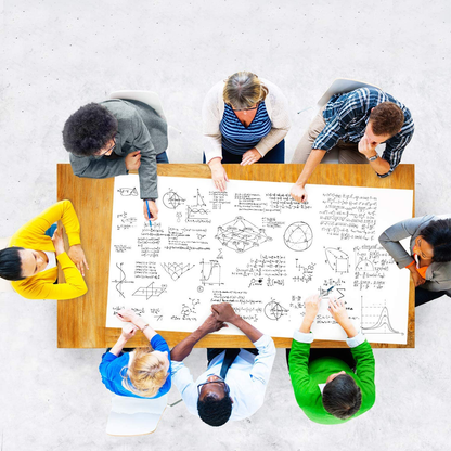 Extra Large Whiteboard Decal Sticker, Self-Adhesive Paper Message Board (6.5 FEET) Peel and Stick Wallpaper with 4 Dry Erase Markers, Size 17.7” X 78.7”