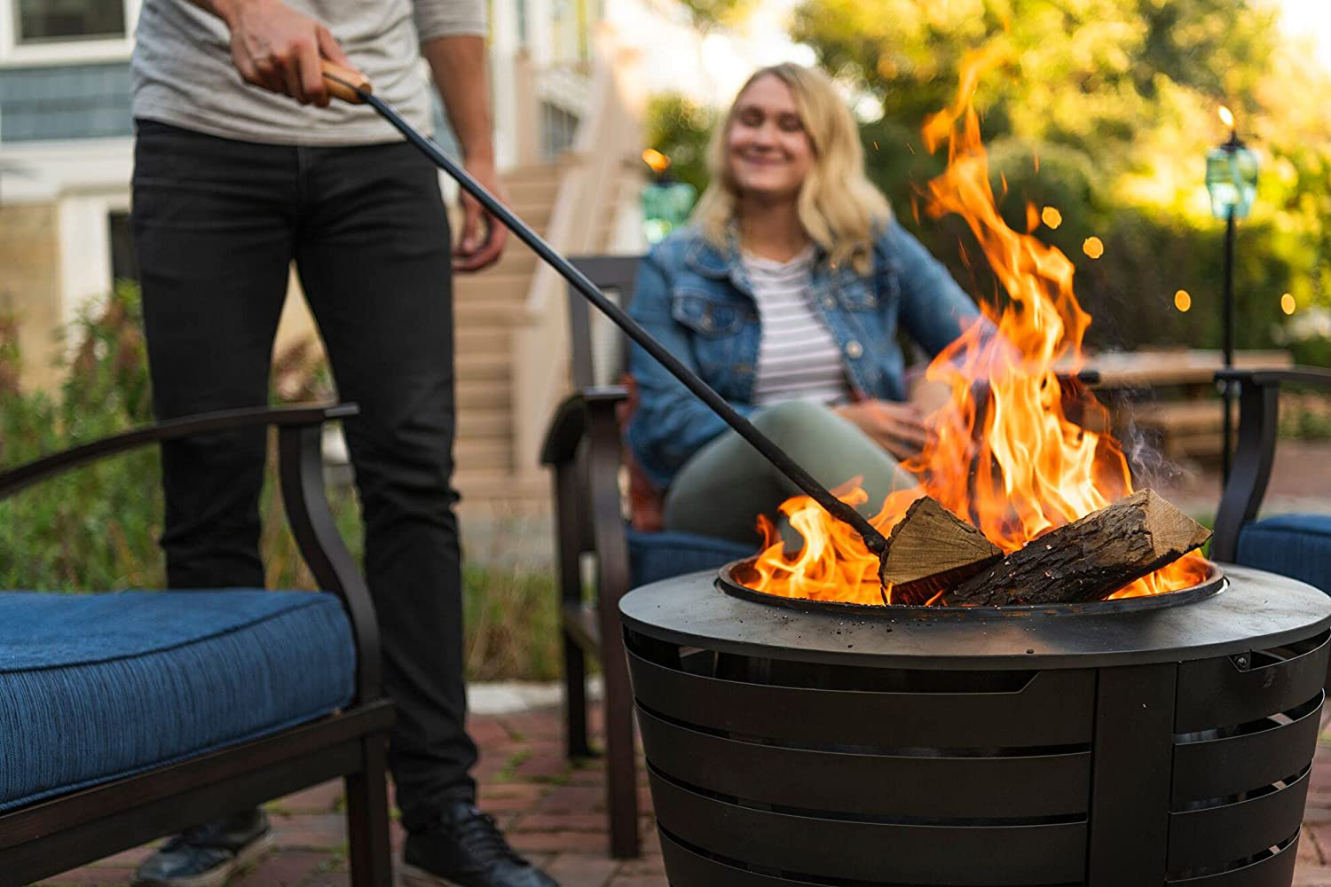 TIKI Brand 131900268 Fire Pit Poker, Black