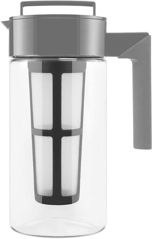 Takeya Patented Deluxe Cold Brew Coffee Maker, One Quart, Stone