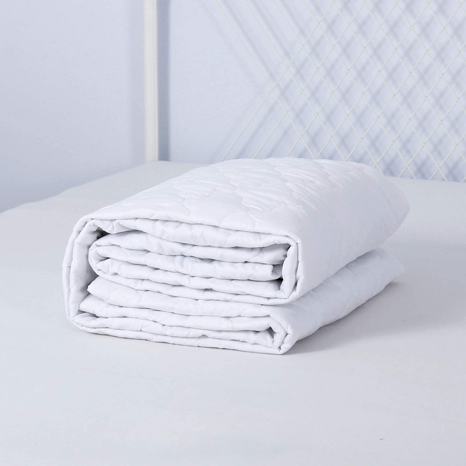 SPRINGSPIRIT King Size Waterproof Mattress Pad, Waterproof Mattress Pad Cover with Elastic Extra Long Skirt up to 18"- Ultra Soft Breathable Mattress Protector