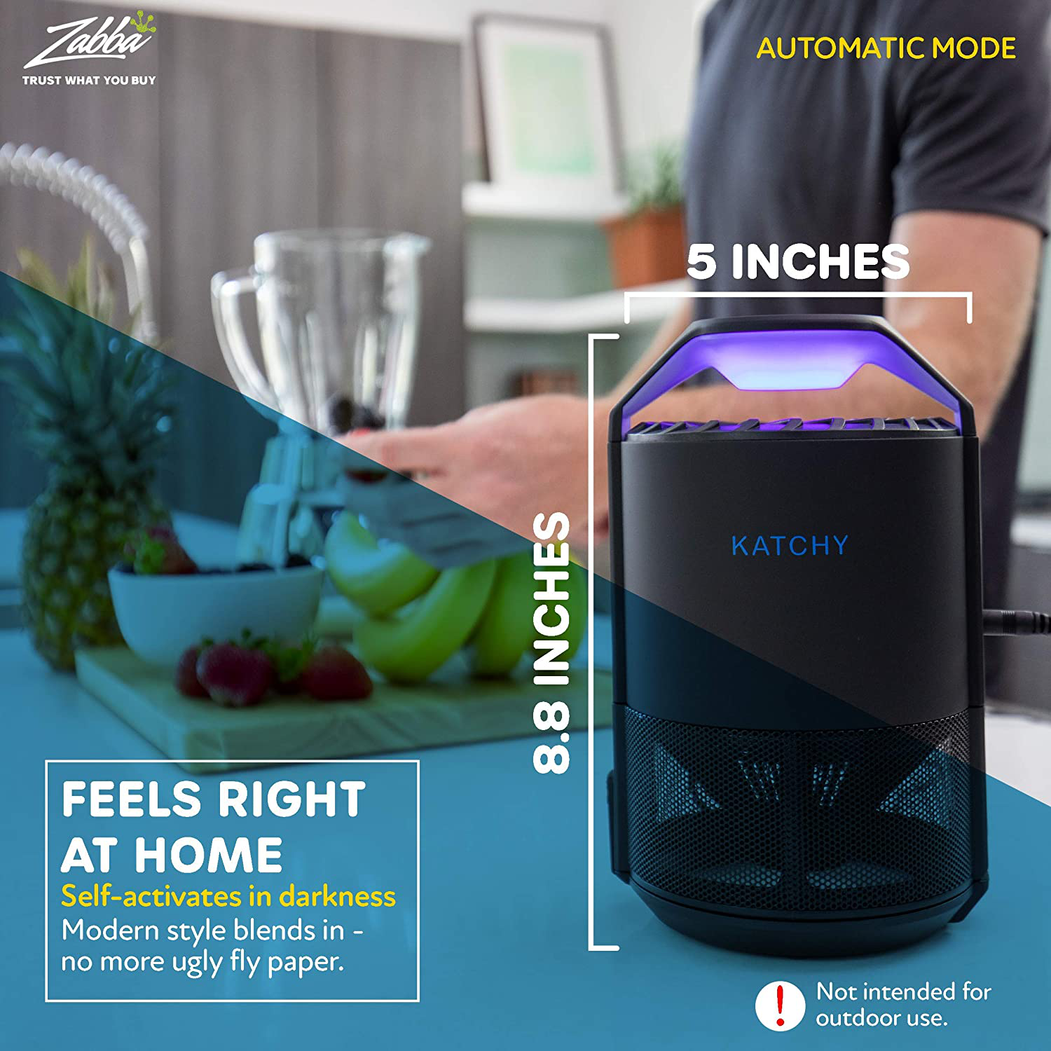 Indoor Insect and Flying Bugs Trap Fruit Fly Gnat Mosquito Killer with UV Light Fan Sticky Glue Boards No Zapper 