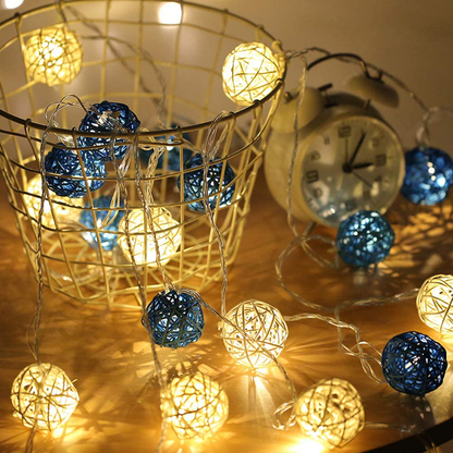 DomeStar Rattan Ball, 24PCS 2 Inch Wicker Ball Decorative Ball Orbs Vase Fillers