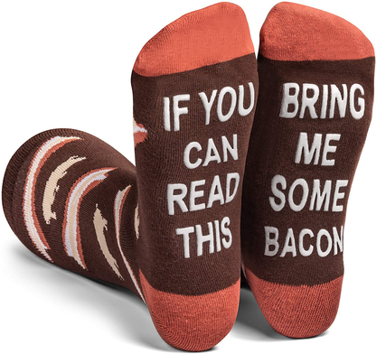 If You Can Read This, Bring Me Some - Funny Food Socks Novelty Christmas Gift & Secret Santa Idea For Men and Women