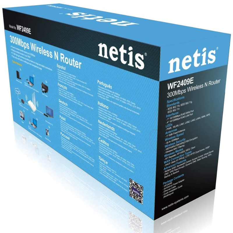 Netis WF2409E 300Mbps High-Speed Wireless N Router with Parental Controls