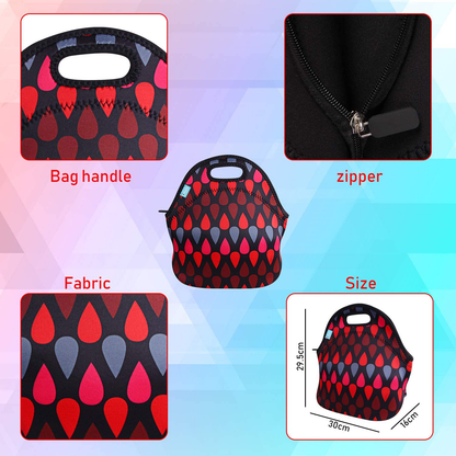 Lunch Tote, OFEILY Lunch boxes Lunch bags with Fine Neoprene Material Waterproof Picnic Lunch Bag Mom Bag (Blue Diamond)