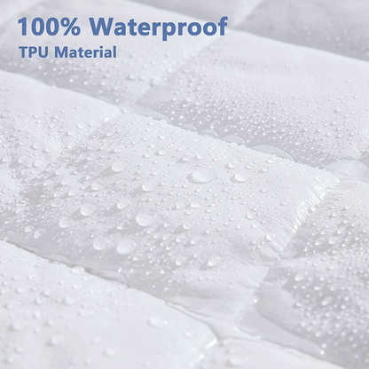Ralawen Mattress Pad Queen,100% Waterproof Mattress Cover, Breathable Noiseless Mattress Protector with 8-21" Deep Pocket