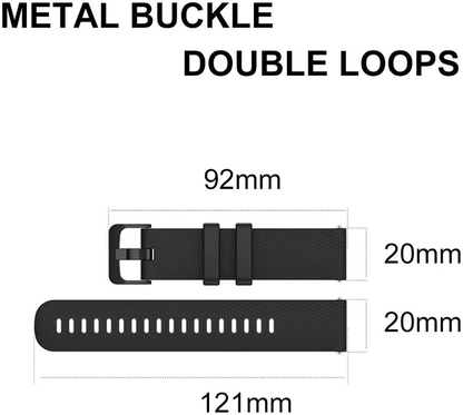 Yeejok Silicone Watch Bands Compatible for Samsung Galaxy Watch 3 41mm 42mm /Galaxy Watch Active 2 40mm 44mm /Gear Sport, 20mm Silicone Watch Strap for Men Women, Crimson Red