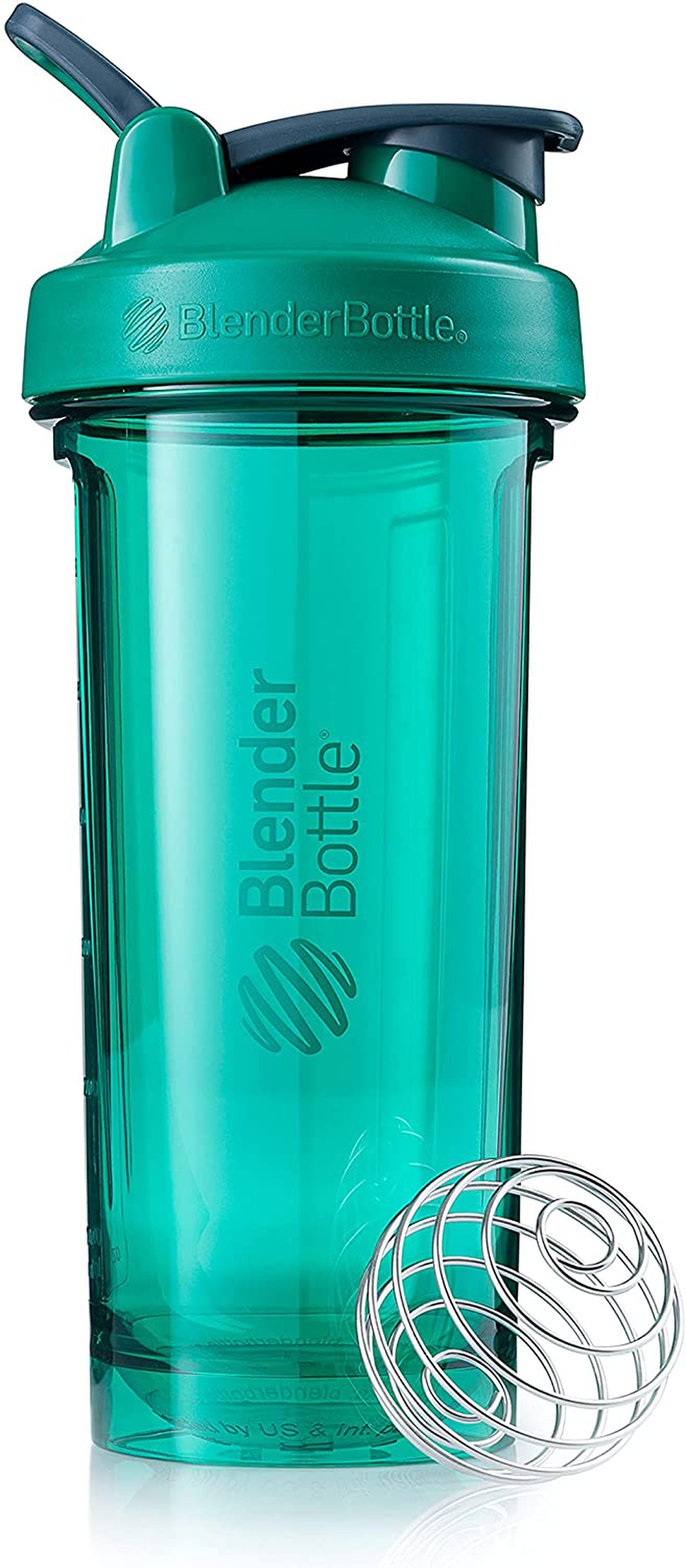 BlenderBottle Shaker Bottle Pro Series Perfect for Protein Shakes and Pre Workout, 24-Ounce, Black