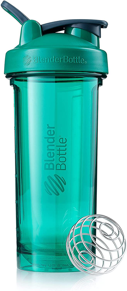 BlenderBottle Shaker Bottle Pro Series Perfect for Protein Shakes and Pre Workout, 24-Ounce, Black